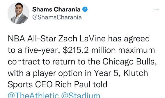  公牛拉文续约五年顶薪合同达成  